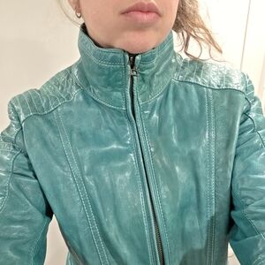 Danier Leather Teal Jacket